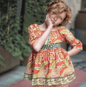 Matilda Jane Girls Long Sleeve Floral Tunic Top Size 4 – Classic Style!